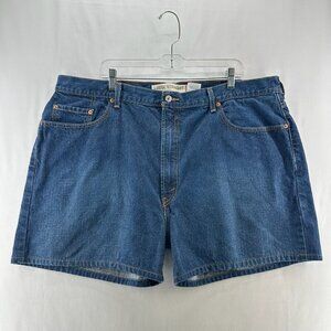 Levi's 569 Loose Straight Boyfriend Jean Shorts Womens W44 High Rise Denim Blue